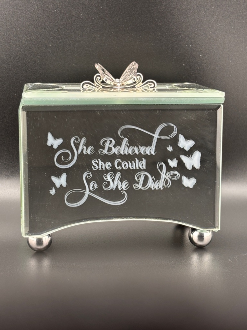 The Bradford Exchange 2018 “She Believed She Could” Mirrored Music Box